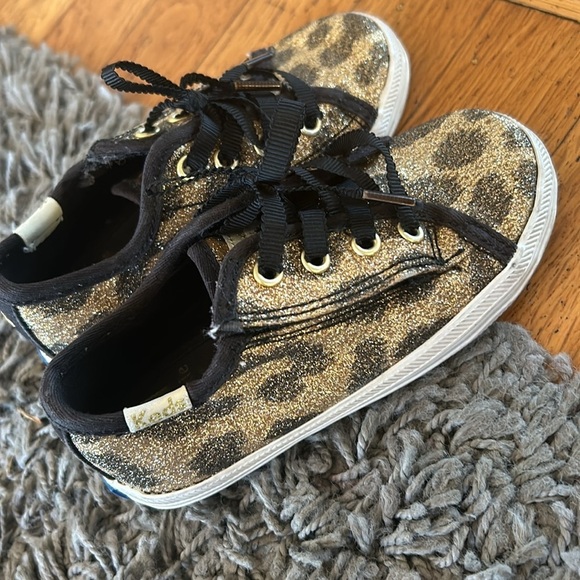 KATE SPADE x KEDS KICKSTART GLITTER LEOPARD TODDLER SNEAKERS Size 7 - Picture 4 of 8